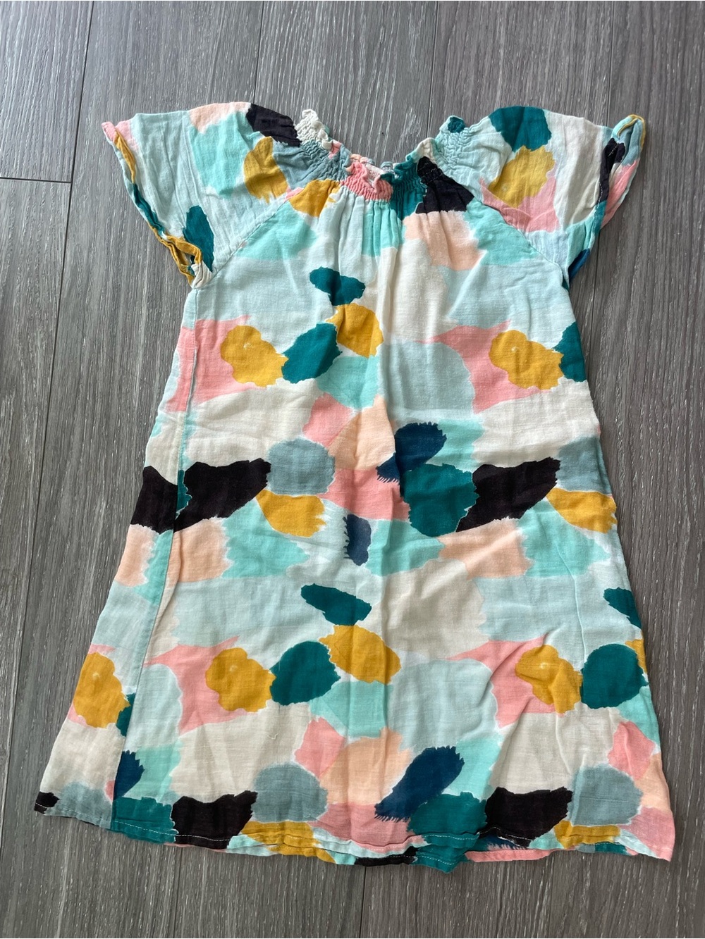 Pink Chicken Girls Multicolor Print Dress - Casual Summer Dress